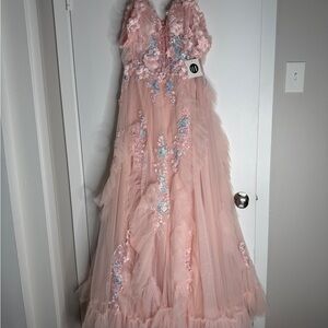 Elegant Pink Women’s Floral Dress - 6